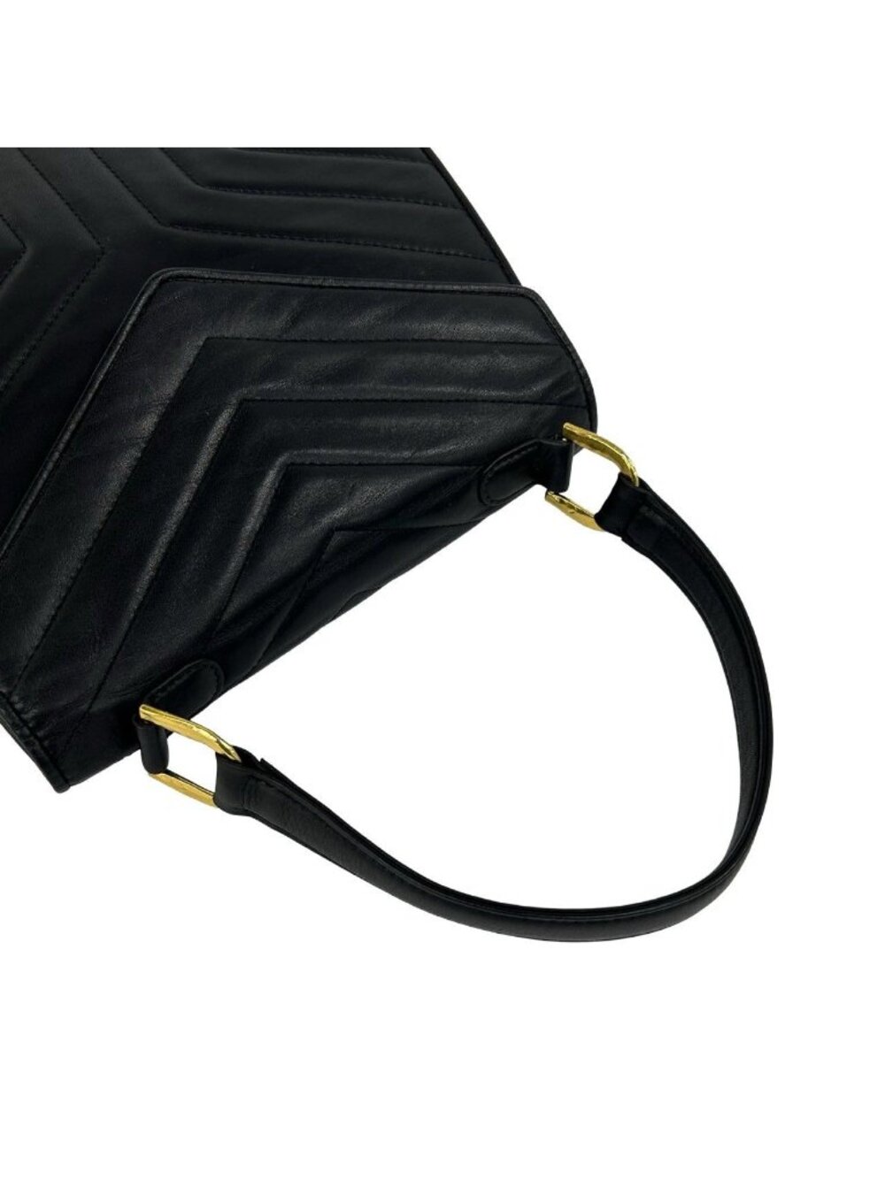 Saint Laurent Vintage Stitch Leather Handbag Mini Tote Black - Picture 4 of 10